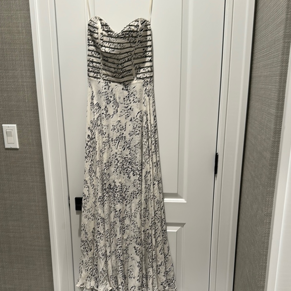 Elegant Black and White Strapless Dress